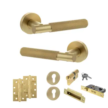 Click Here To Enlarge This Photo Of Atlantic - SPR170SB Senza Pari Rosarno Door Handle Pack - Satin Brass