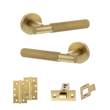 Click Here To Enlarge This Photo Of Atlantic - SPR170SB Senza Pari Rosarno Door Handle Pack - Satin Brass