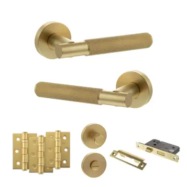 Click Here To Enlarge This Photo Of Atlantic - SPR170SB Senza Pari Rosarno Door Handle Pack - Satin Brass