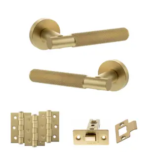 Atlantic - SPR170SB Senza Pari Rosarno Door Handle Pack - Satin Brass