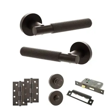 Click Here To Enlarge This Photo Of Atlantic - SPR170UDB Senza Pari Rosarno Door Handle Pack - Urban Dark Bronze