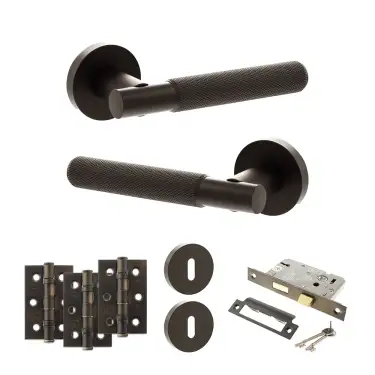 Click Here To Enlarge This Photo Of Atlantic - SPR170UDB Senza Pari Rosarno Door Handle Pack - Urban Dark Bronze