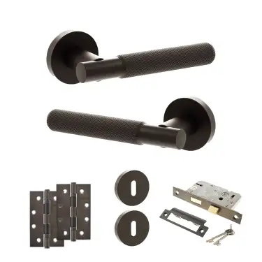 Click Here To Enlarge This Photo Of Atlantic - SPR170UDB Senza Pari Rosarno Door Handle Pack - Urban Dark Bronze