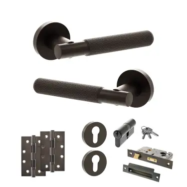 Click Here To Enlarge This Photo Of Atlantic - SPR170UDB Senza Pari Rosarno Door Handle Pack - Urban Dark Bronze