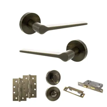 Click Here To Enlarge This Photo Of Atlantic - SPR180AB Senza Pari Laviano Door Handle Pack - Antique Brass