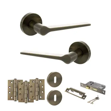 Click Here To Enlarge This Photo Of Atlantic - SPR180AB Senza Pari Laviano Door Handle Pack - Antique Brass