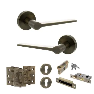 Click Here To Enlarge This Photo Of Atlantic - SPR180AB Senza Pari Laviano Door Handle Pack - Antique Brass