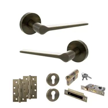 Click Here To Enlarge This Photo Of Atlantic - SPR180AB Senza Pari Laviano Door Handle Pack - Antique Brass