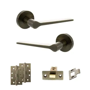 Click Here To Enlarge This Photo Of Atlantic - SPR180AB Senza Pari Laviano Door Handle Pack - Antique Brass