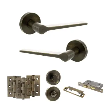 Click Here To Enlarge This Photo Of Atlantic - SPR180AB Senza Pari Laviano Door Handle Pack - Antique Brass