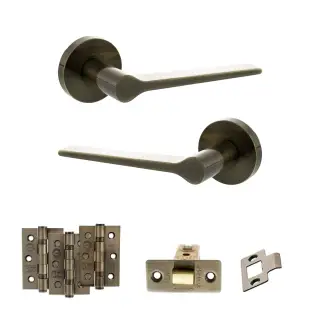 Atlantic - SPR180AB Senza Pari Laviano Door Handle Pack - Antique Brass