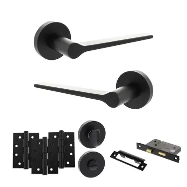 Click Here To Enlarge This Photo Of Atlantic - SPR180MB Senza Pari Laviano Door Handle Pack - Matt Black