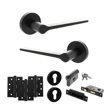 Click Here To Enlarge This Photo Of Atlantic - SPR180MB Senza Pari Laviano Door Handle Pack - Matt Black