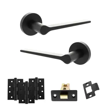Click Here To Enlarge This Photo Of Atlantic - SPR180MB Senza Pari Laviano Door Handle Pack - Matt Black