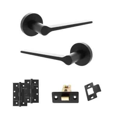 Click Here To Enlarge This Photo Of Atlantic - SPR180MB Senza Pari Laviano Door Handle Pack - Matt Black