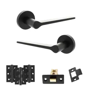 Atlantic - SPR180MB Senza Pari Laviano Door Handle Pack - Matt Black