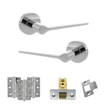 Click Here To Enlarge This Photo Of Atlantic - SPR180PC Senza Pari Laviano Door Handle Pack - Polished Chrome