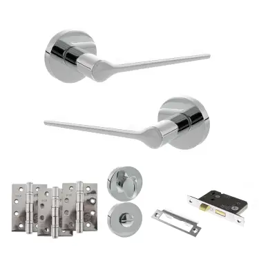 Click Here To Enlarge This Photo Of Atlantic - SPR180PC Senza Pari Laviano Door Handle Pack - Polished Chrome