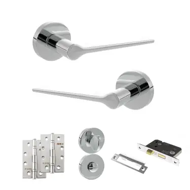 Click Here To Enlarge This Photo Of Atlantic - SPR180PC Senza Pari Laviano Door Handle Pack - Polished Chrome