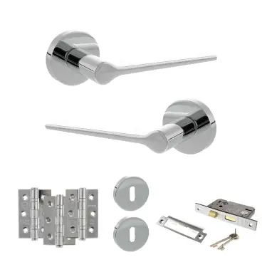 Click Here To Enlarge This Photo Of Atlantic - SPR180PC Senza Pari Laviano Door Handle Pack - Polished Chrome