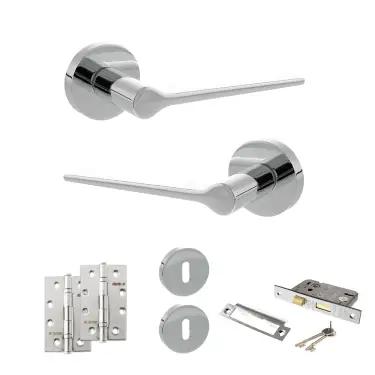 Click Here To Enlarge This Photo Of Atlantic - SPR180PC Senza Pari Laviano Door Handle Pack - Polished Chrome