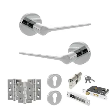 Click Here To Enlarge This Photo Of Atlantic - SPR180PC Senza Pari Laviano Door Handle Pack - Polished Chrome
