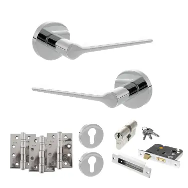 Click Here To Enlarge This Photo Of Atlantic - SPR180PC Senza Pari Laviano Door Handle Pack - Polished Chrome