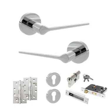 Click Here To Enlarge This Photo Of Atlantic - SPR180PC Senza Pari Laviano Door Handle Pack - Polished Chrome
