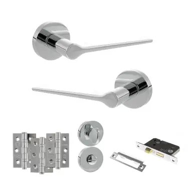 Click Here To Enlarge This Photo Of Atlantic - SPR180PC Senza Pari Laviano Door Handle Pack - Polished Chrome
