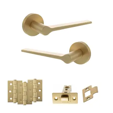 Click Here To Enlarge This Photo Of Atlantic - SPR180SB Senza Pari Laviano Door Handle Pack - Satin Brass