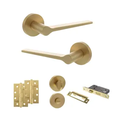 Click Here To Enlarge This Photo Of Atlantic - SPR180SB Senza Pari Laviano Door Handle Pack - Satin Brass