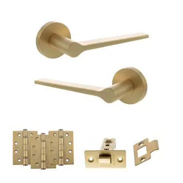 Click Here To Enlarge This Photo Of Atlantic - SPR180SB Senza Pari Laviano Door Handle Pack - Satin Brass