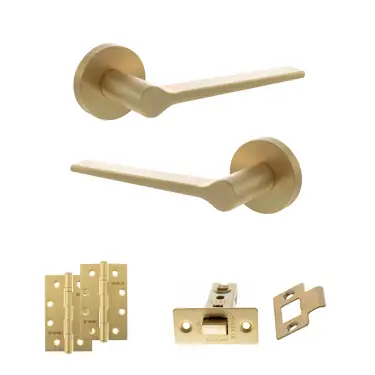 Click Here To Enlarge This Photo Of Atlantic - SPR180SB Senza Pari Laviano Door Handle Pack - Satin Brass