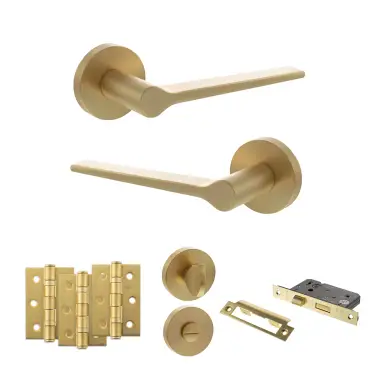 Click Here To Enlarge This Photo Of Atlantic - SPR180SB Senza Pari Laviano Door Handle Pack - Satin Brass