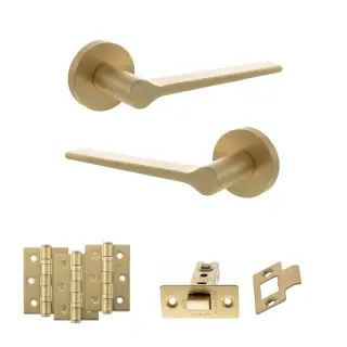 Atlantic - SPR180SB Senza Pari Laviano Door Handle Pack - Satin Brass