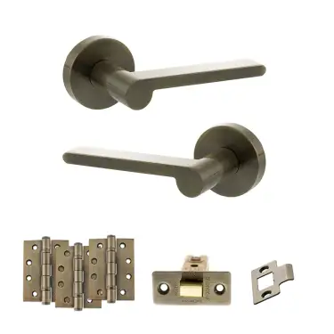 Click Here To Enlarge This Photo Of Atlantic - SPRO218AB Senza Pari Darrio Door Handle Pack - Antique Brass