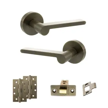 Click Here To Enlarge This Photo Of Atlantic - SPRO218AB Senza Pari Darrio Door Handle Pack - Antique Brass