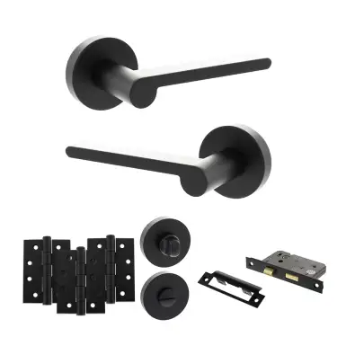 Click Here To Enlarge This Photo Of Atlantic - SPRO218MB Senza Pari Darrio Door Handle Pack - Matt Black