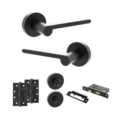 Click Here To Enlarge This Photo Of Atlantic - SPRO218MB Senza Pari Darrio Door Handle Pack - Matt Black