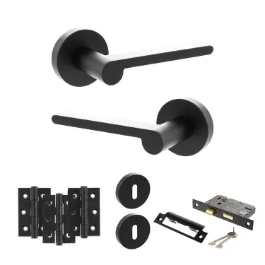 Click Here To Enlarge This Photo Of Atlantic - SPRO218MB Senza Pari Darrio Door Handle Pack - Matt Black