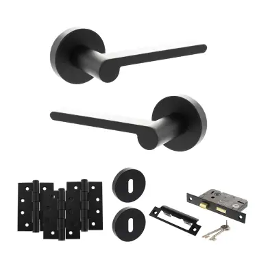 Click Here To Enlarge This Photo Of Atlantic - SPRO218MB Senza Pari Darrio Door Handle Pack - Matt Black