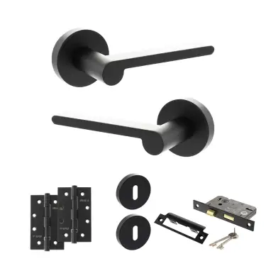 Click Here To Enlarge This Photo Of Atlantic - SPRO218MB Senza Pari Darrio Door Handle Pack - Matt Black