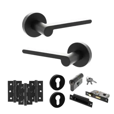 Click Here To Enlarge This Photo Of Atlantic - SPRO218MB Senza Pari Darrio Door Handle Pack - Matt Black