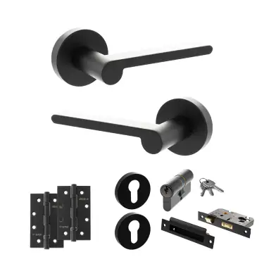 Click Here To Enlarge This Photo Of Atlantic - SPRO218MB Senza Pari Darrio Door Handle Pack - Matt Black
