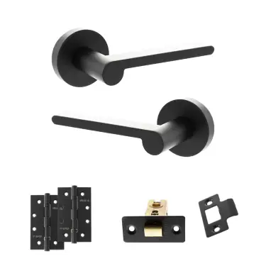 Click Here To Enlarge This Photo Of Atlantic - SPRO218MB Senza Pari Darrio Door Handle Pack - Matt Black