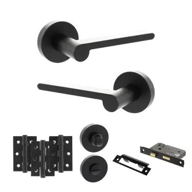 Click Here To Enlarge This Photo Of Atlantic - SPRO218MB Senza Pari Darrio Door Handle Pack - Matt Black
