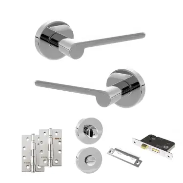Click Here To Enlarge This Photo Of Atlantic - SPRO218PC Senza Pari Darrio Door Handle Pack - Polished Chrome