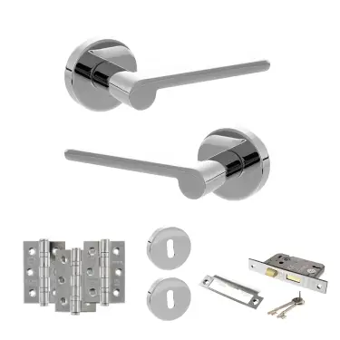 Click Here To Enlarge This Photo Of Atlantic - SPRO218PC Senza Pari Darrio Door Handle Pack - Polished Chrome