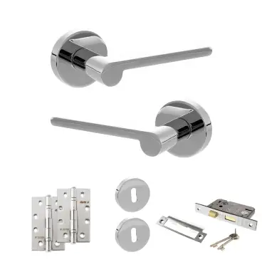 Click Here To Enlarge This Photo Of Atlantic - SPRO218PC Senza Pari Darrio Door Handle Pack - Polished Chrome