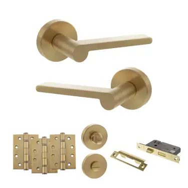 Click Here To Enlarge This Photo Of Atlantic - SPRO218SB Senza Pari Darrio Door Handle Pack - Satin Brass